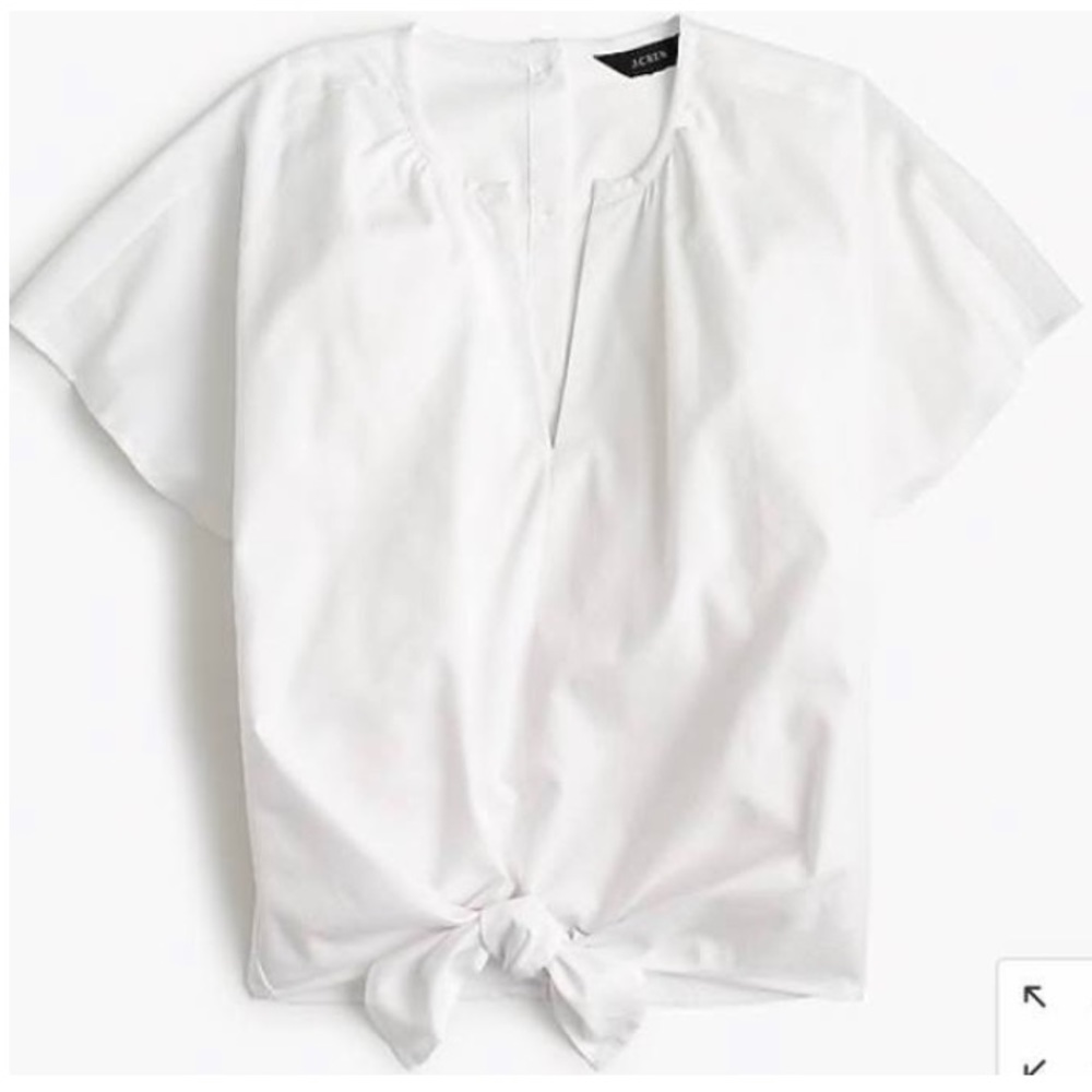 Jcrew tie front top with button back